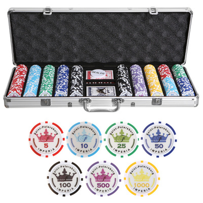 Набор для покера Empire SE 500 Номиналы 5, 10, 25, 50, 100, 500 и 1000
Сумма номиналов = 91750
