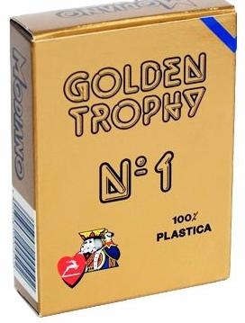 Карты для покера &quot;Modiano Golden Trophy&quot; 100% пластик, Италия, синяя 