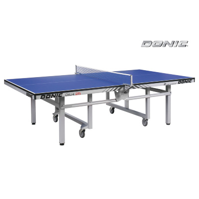 Теннисный стол Donic Delhi 25 синий Размер стола 274 х 152,5 х 76см 
Страна производства Германия 
Гарантия 12 месяцев