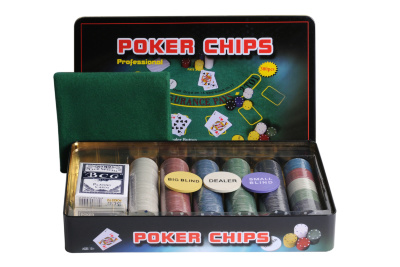 Набор для покера Holdem Lite 500 фишек евро Самый бюджетный на 500 фишек, для новичков