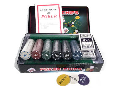 Набор для покера Holdem Lite 300 фишек евро Самый бюджетный на 300 фишек, для новичков