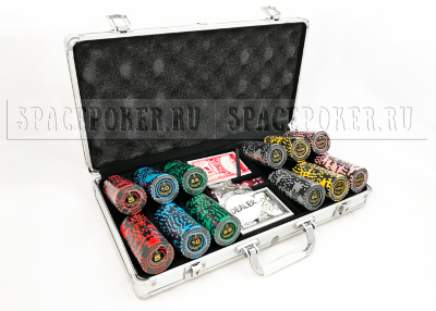 Набор для покера LUX 300 фишек Номиналы 5, 10,  25, 50, 100, 500
Сумма номиналов = 34500