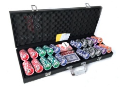 Набор для покера Royal Flush 500 фишек (кожаный)